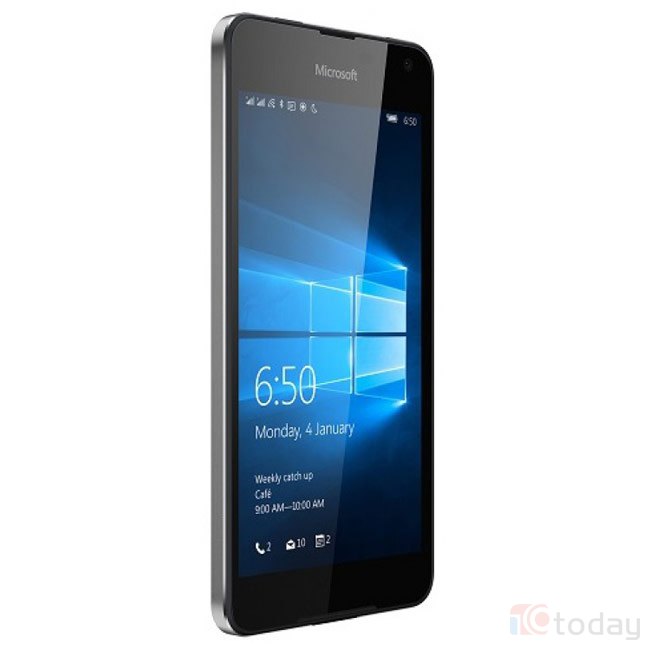 Lumia 650 sở hữu khung viền kim loại bằng chất liệu nhôm, trọng lượng của máy khá nhẹ, chỉ 122g.