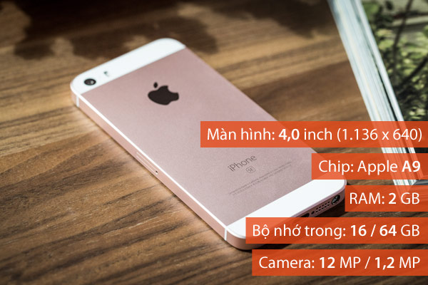 iPhone SE với màn hình kích thước 4 inch, sản phẩm này dễ dàng nắm trong tay danh hiệu smartphone màn hình nhỏ xuất sắc nhất.