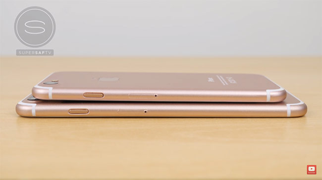 Dải ăng-ten của iPhone mới được đẩy ra sát cạnh trên và cạnh dưới giúp mặt lưng máy chỉ còn logo quả táo. 