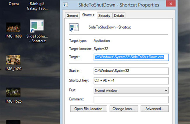 Tạo Shortcut cho nút SlidetoShutdown trong Windows 8.1 Preview