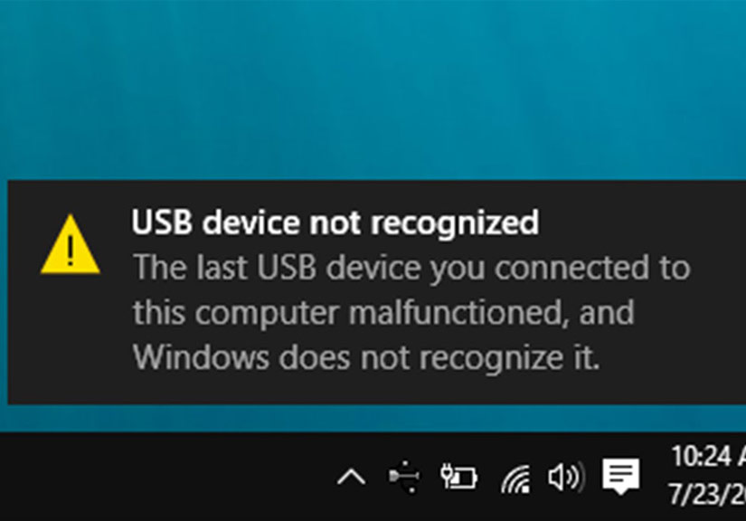 Xử lý lỗi “USB Device Not Recognized” trên Windows