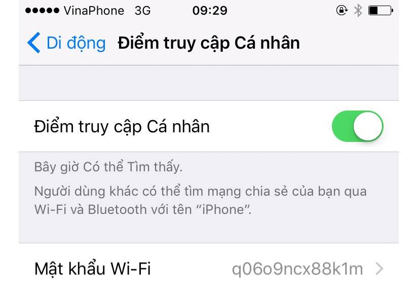 Hướng dẫn phát sóng WiFi từ iPhone/iPad cho điện thoại và máy tính