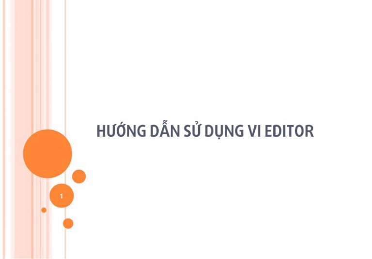 Hướng dẫn sử dụng text editor vi trong linux