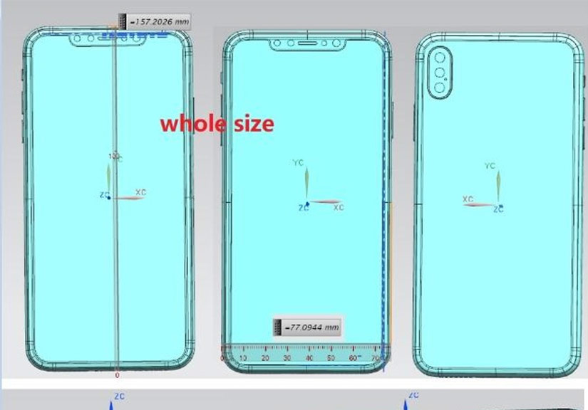 Bản vẽ iPhone 2018 để lộ thiết kế 3 camera