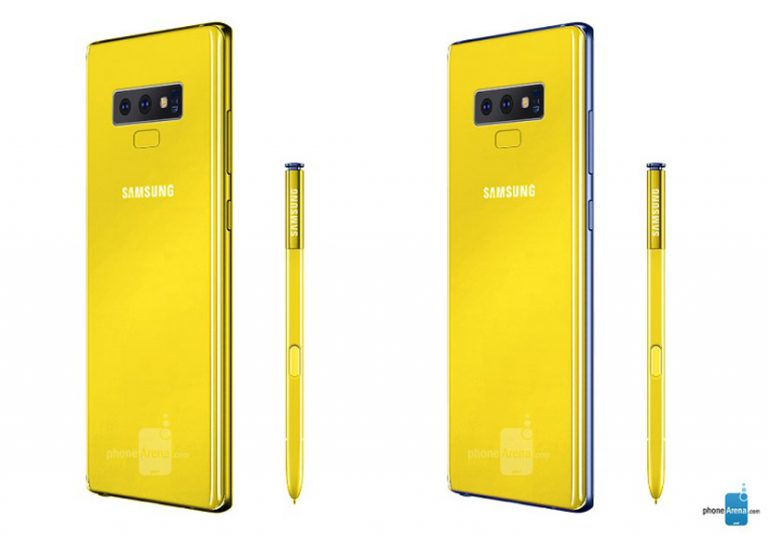 Một phiên bản Galaxy Note9 khác với màu vàng đậm dần.