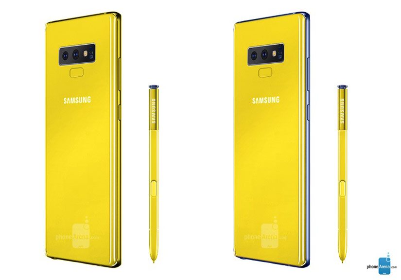 Một phiên bản Galaxy Note9 khác với màu vàng đậm dần.