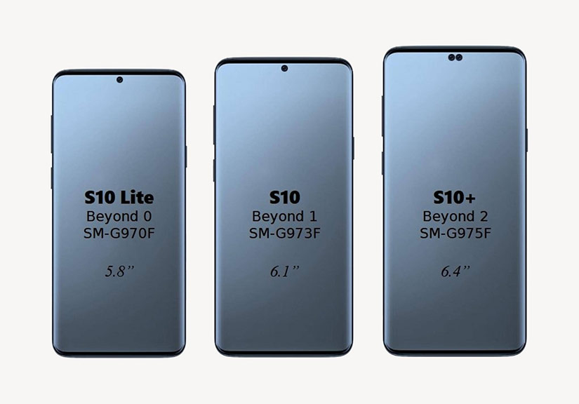 Bộ ba smartphone dòng Galaxy S10 lộ diện