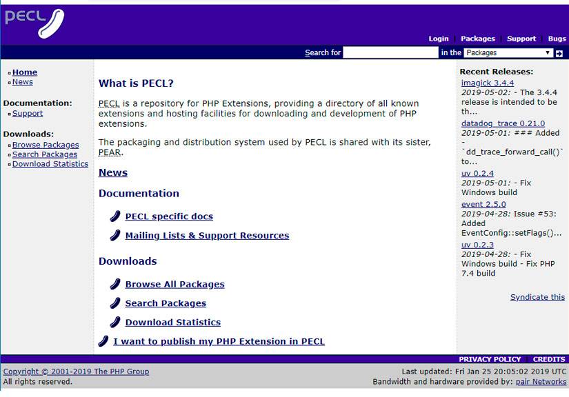 Cập nhật giao thức "pecl.php.net" ("pecl.php.net" updated protocols)