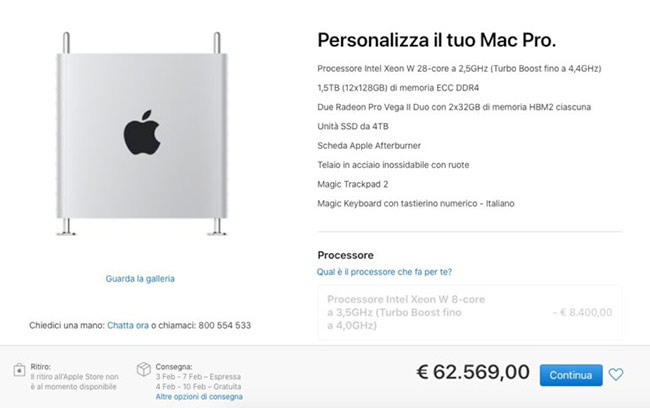 Mac Pro tùy chọn cao nhất có giá hơn 53.000 USD. 