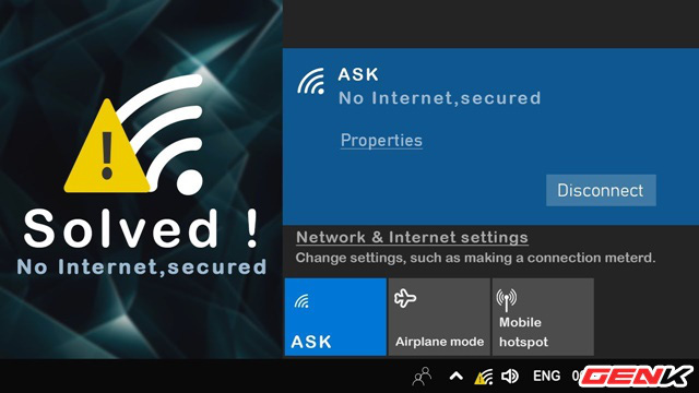 Khắc phục lỗi hiển thị thông báo “No Internet, Secured” gây khó chịu trên Windows 10 - Ảnh 1.