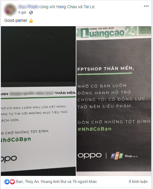 “Nhờ có bạn” cùng tạo ra siêu phẩm, OPPO bày tỏ lời cảm ơn