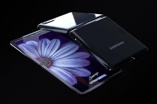 Chiêm ngưỡng Samsung Galaxy Z Flip sắp ra mắt với thiết kế gập vỏ sò - Ảnh 2.