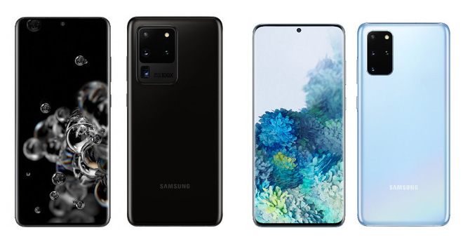 Thiết kế của Galaxy S20 với màn hình Infinity-O và cụm camera vuông