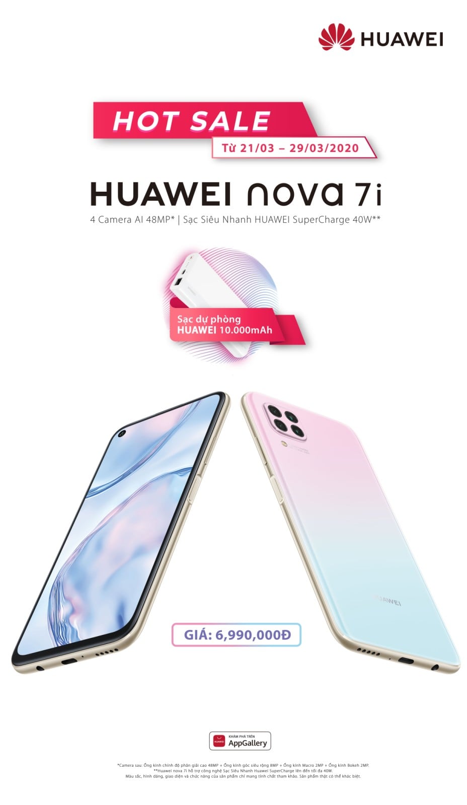 Huawei nova 7i lên kệ từ 21/3, giá 7 triệu đồng