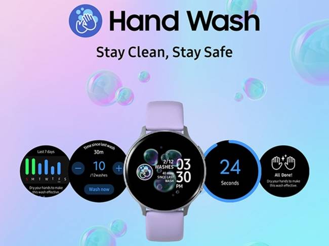 Samsung ra mắt ứng dụng nhắc nhở rửa tay trên smartwatch trong mùa dịch Covid-19