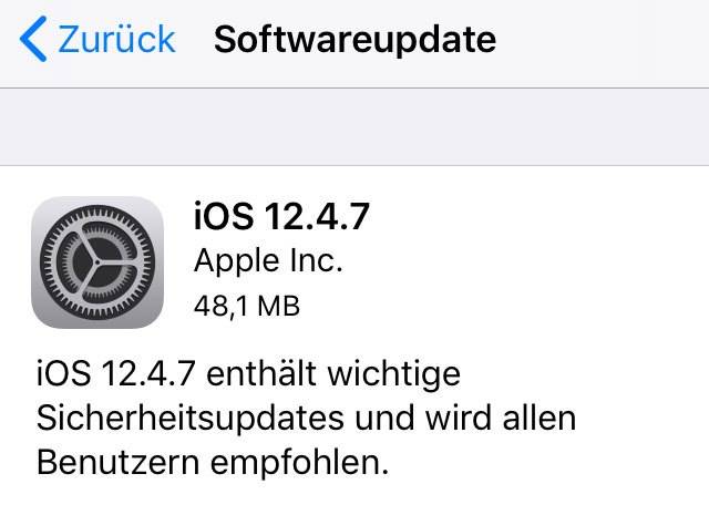 iOS 12.4.7 chính thức phát hành: Hỗ trợ iPhone 5s, iPhone 6