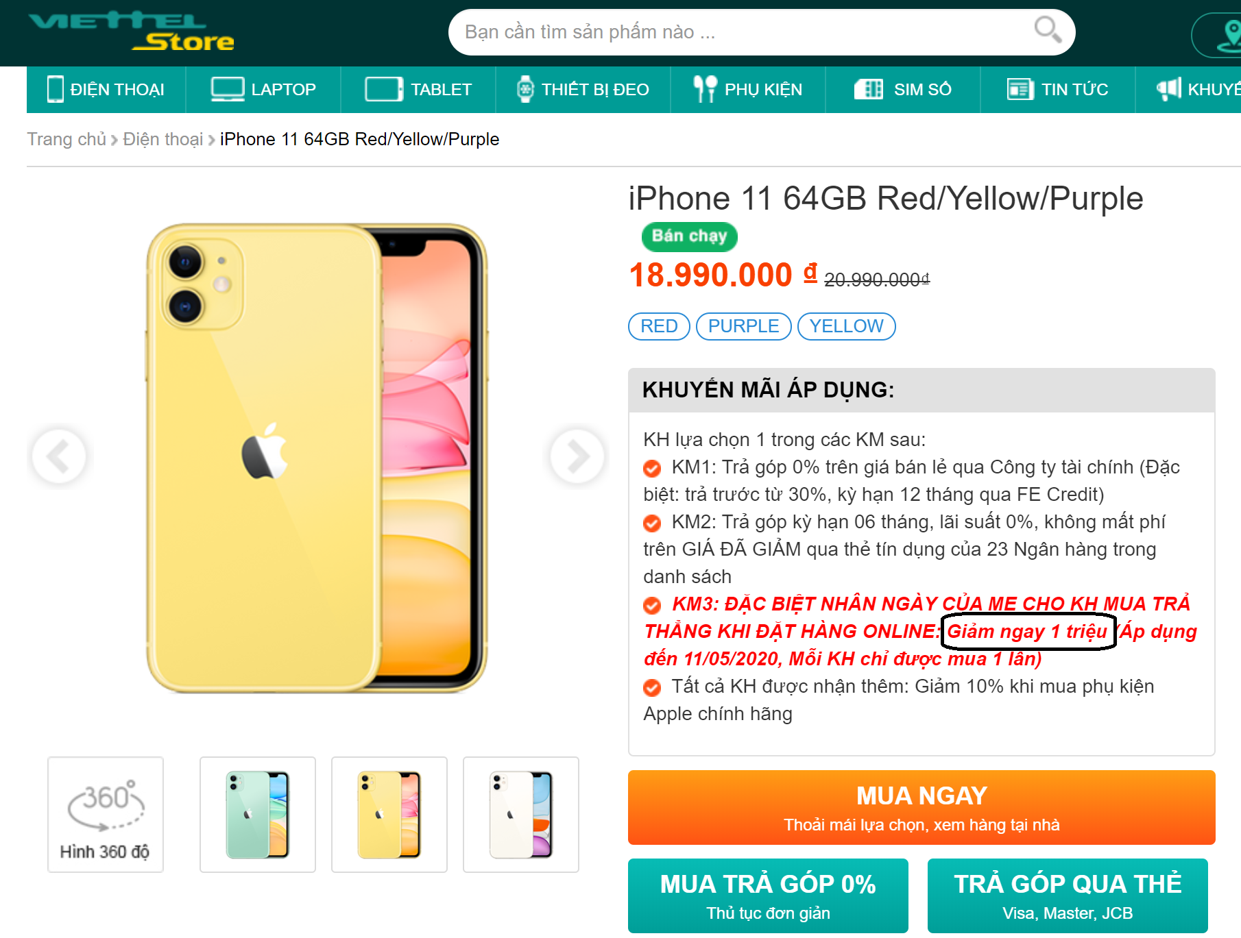 re cham nguong ky luc iphone 11 64gb chinh hang tai viettel store gia chi con 17 990 000d 2