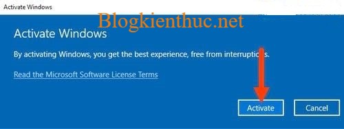 Thủ thuật Active Win 10 bản quyền vĩnh viễn thành công 100% 