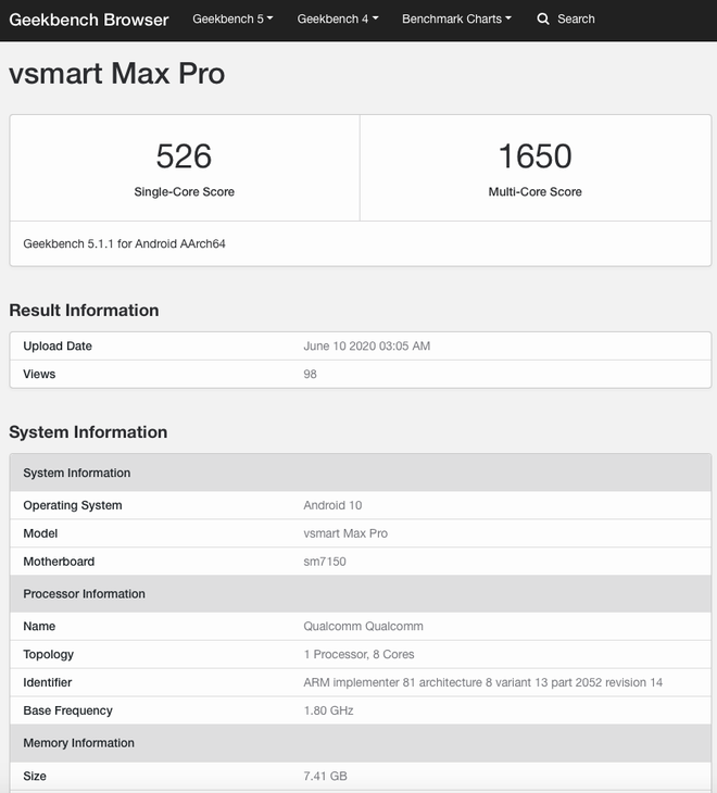 vsmart max pro lo dien voi chip snapdragon 730 ram 8gb 1