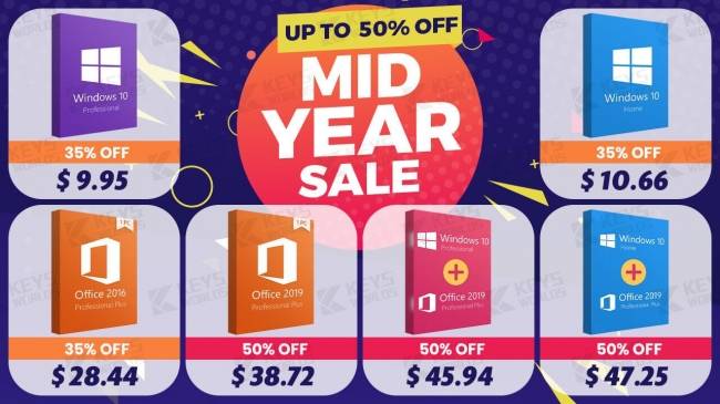 Giảm 50% các phần mềm bản quyền Microsoft: Windows 10, Office 2019, Office 2016, chỉ từ 230.000 đồng