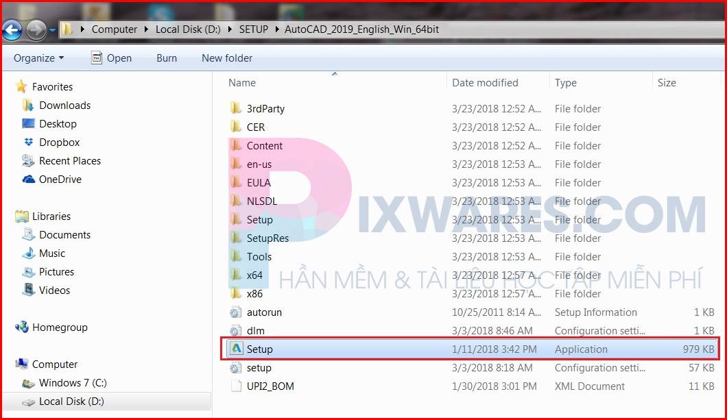 chay file setup autocad 2019 exe 2