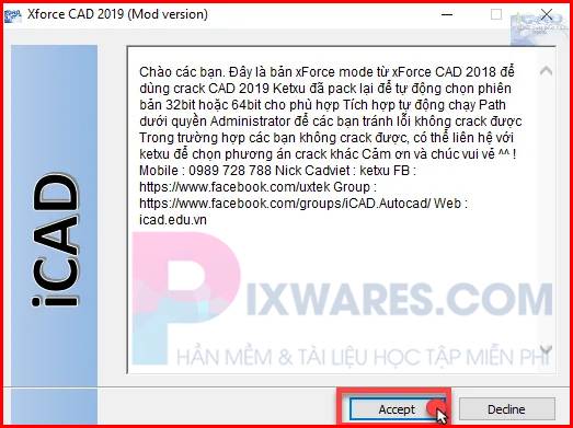 chay tool x force crack autocad 2019 16