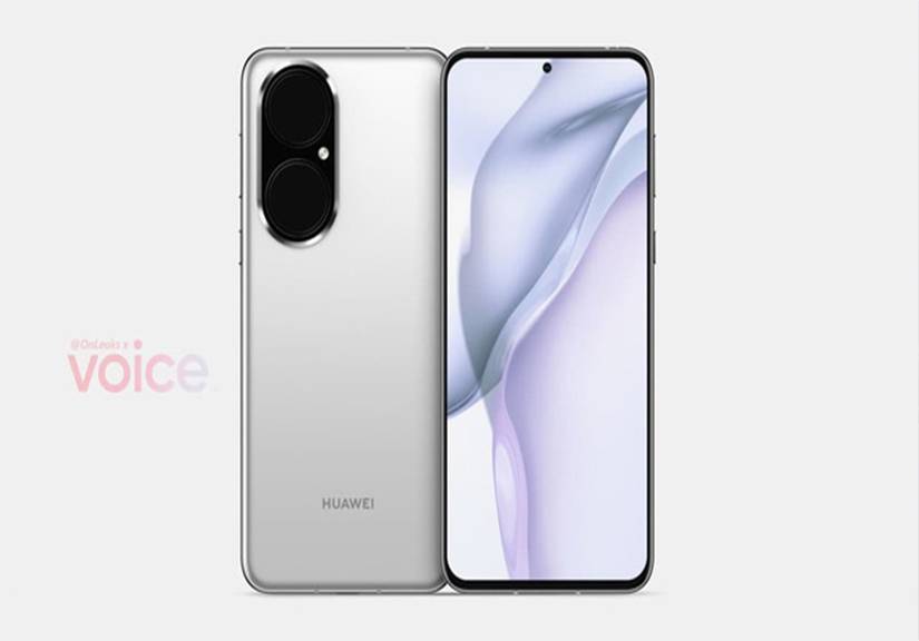 Huawei P50 lộ ảnh render chi tiết với màn hình phẳng và camera thiết kế mới