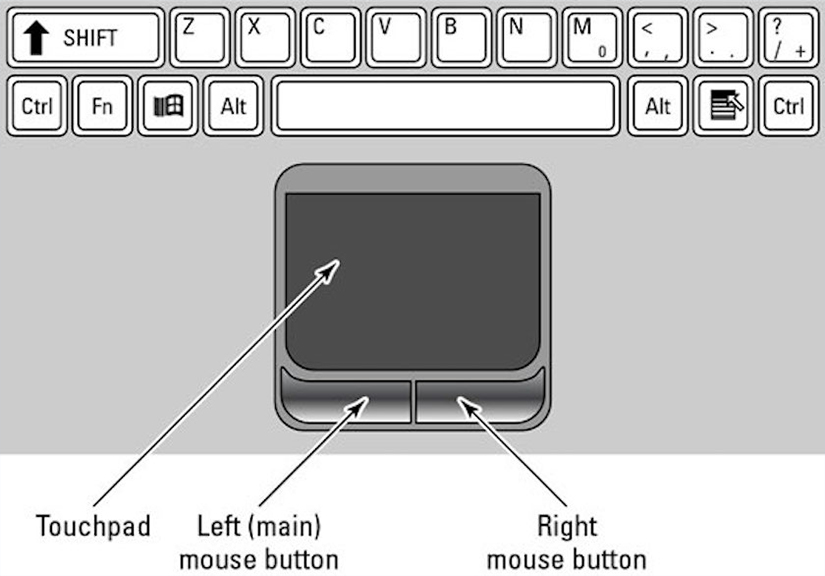 Как пользоваться нажатом. Тачпад схема. Кнопка тачпад. Что такое правая кнопка тачпада. Правая кнопка мыши на ноутбуке.