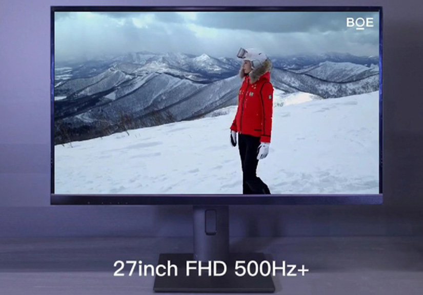 BOE ra mắt màn hình 27 inch FHD tần số quét 500Hz+ nhanh nhất thế giới