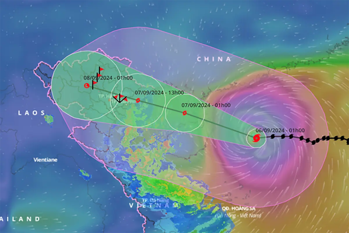 Siêu bão số 3 - YAGI vẫn đang rất mạnh, giật cấp 20 cách Quảng Ninh hơn 400km